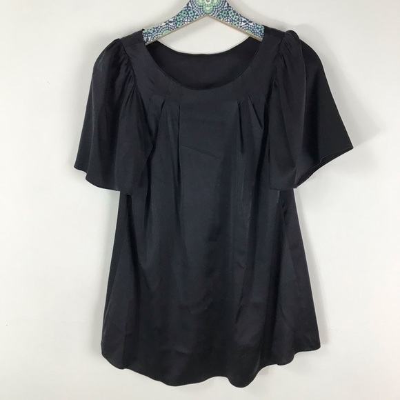 RACHEL PALLY Black Short Sleeve Blouse Sz M - Picture 7 of 11